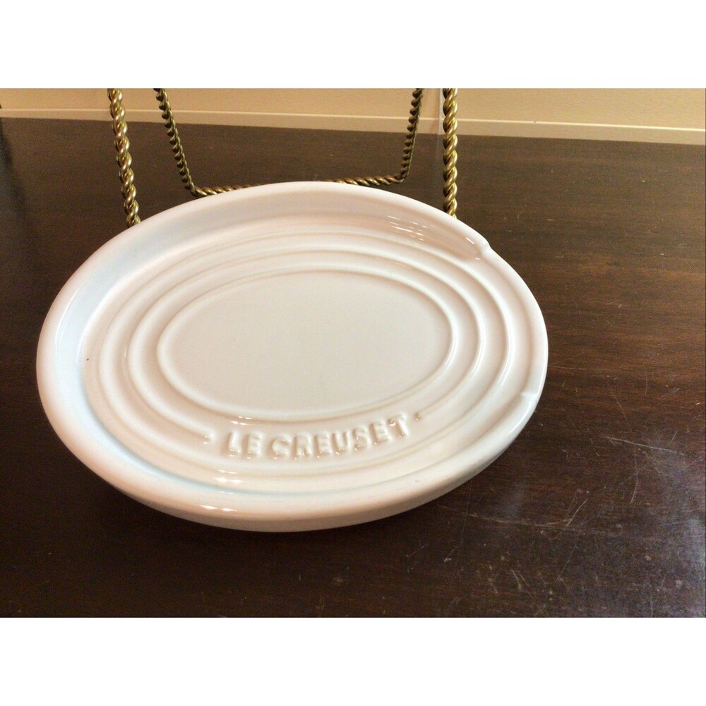 Le Creuset Stoneware Oval Spoon Rest White NEW